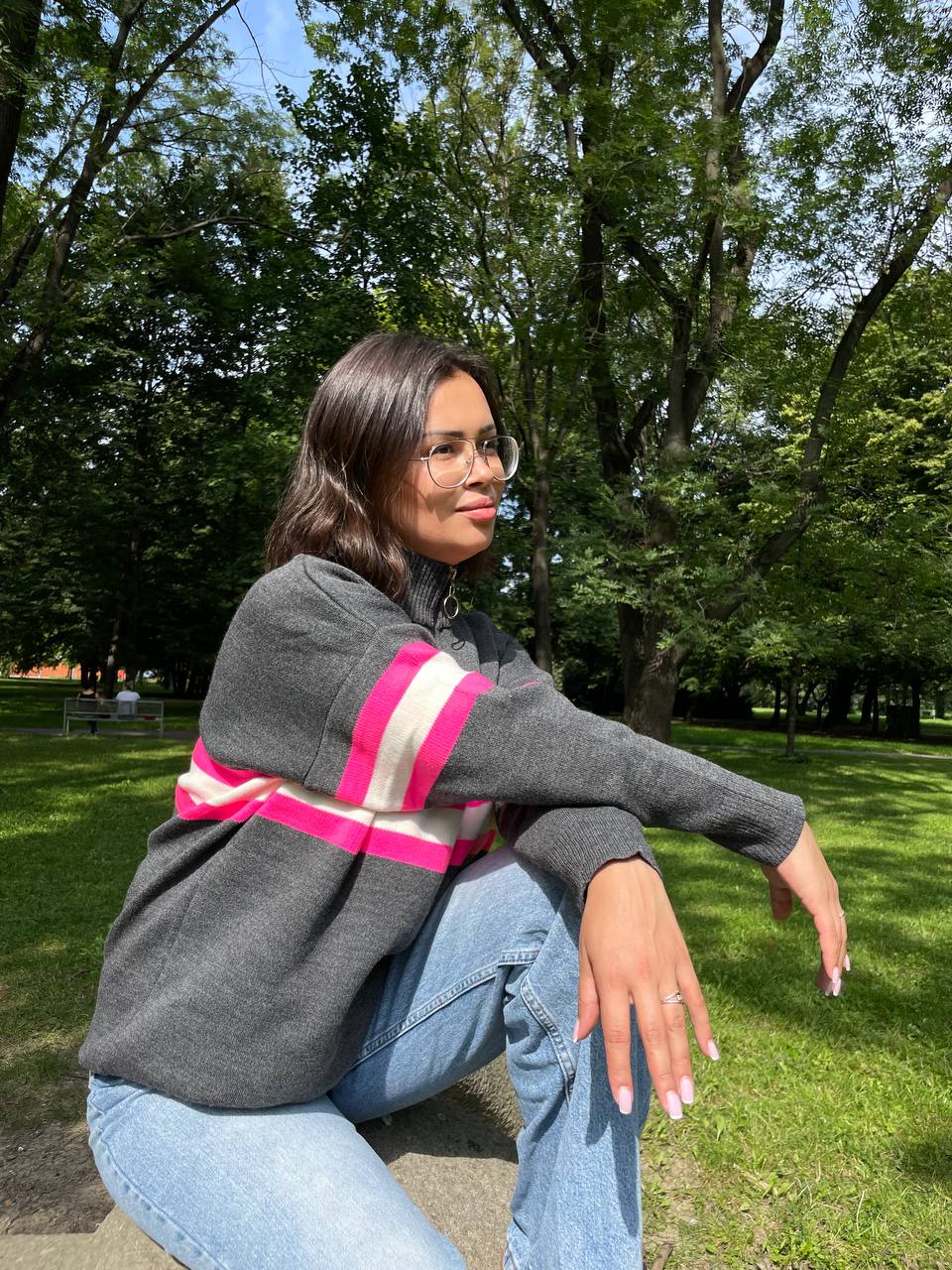 Podzimní  tunika z akrylu a vlny