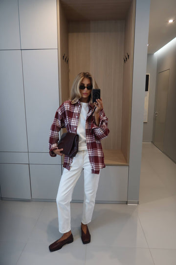 Stylová košile v červené barvě – tvůj must-have pro každý outfit ❤️