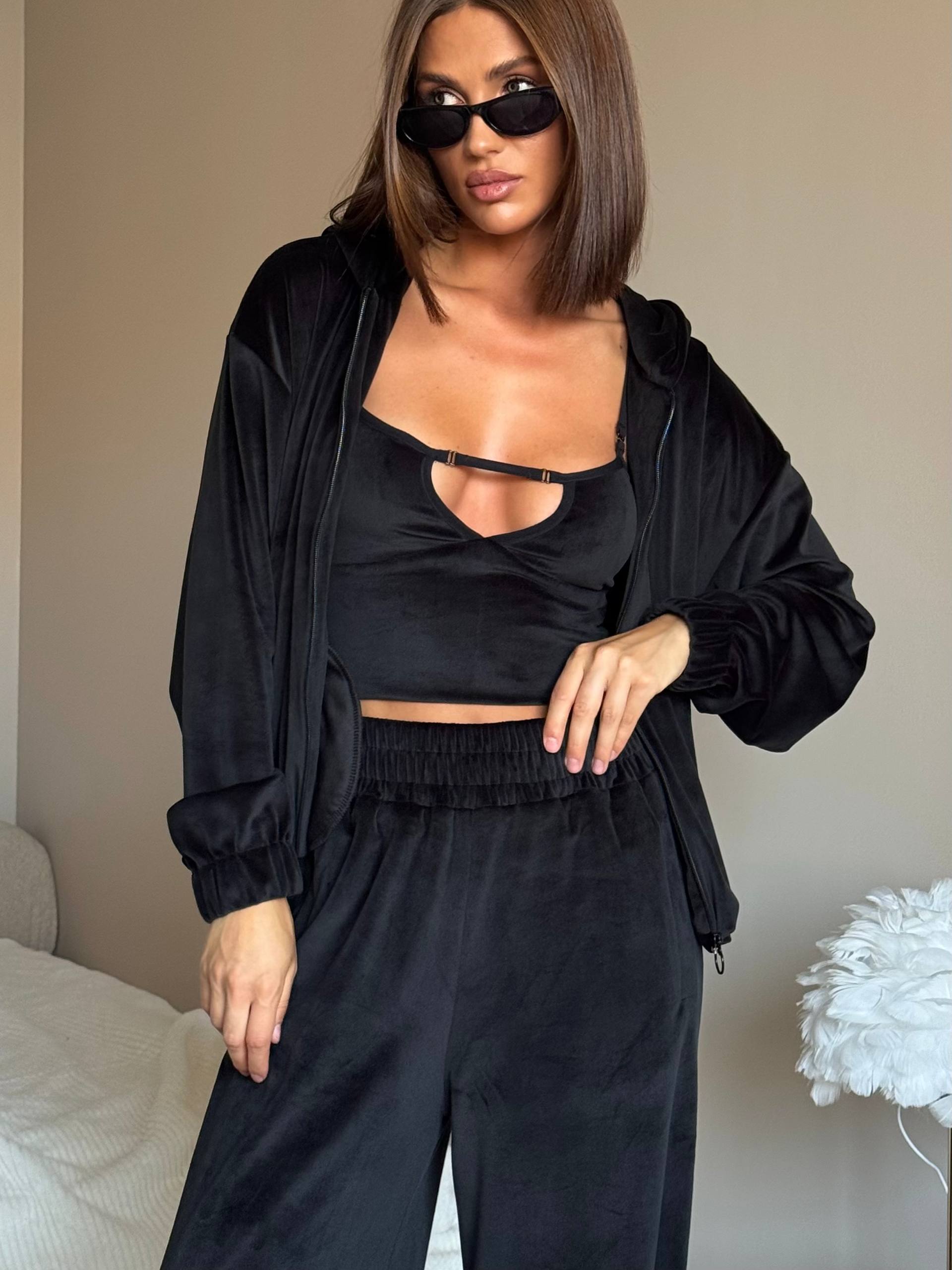 Stylový komplet trojka (mikina + top + kalhoty)