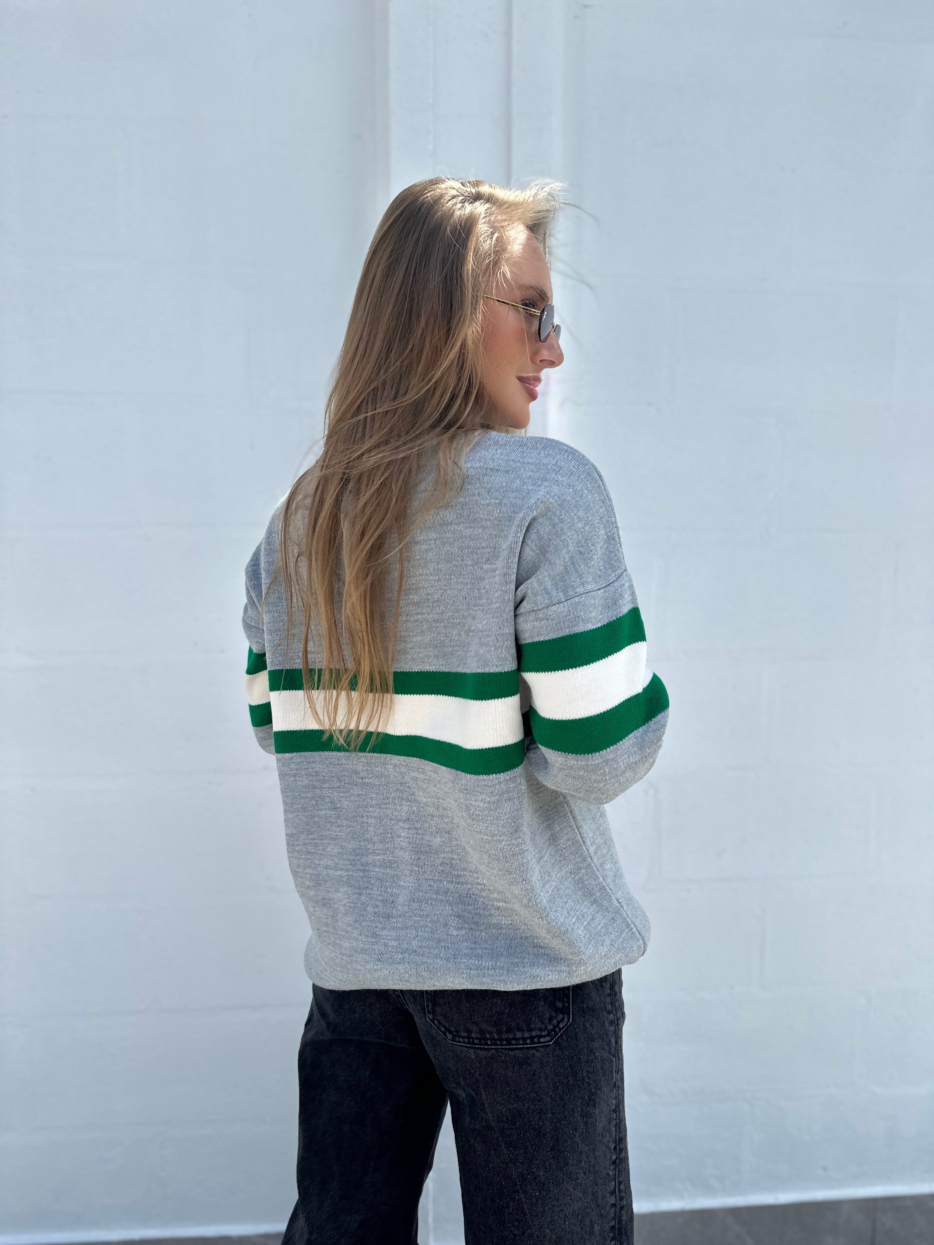 Podzimní světlá tunika z akrylu a vlny