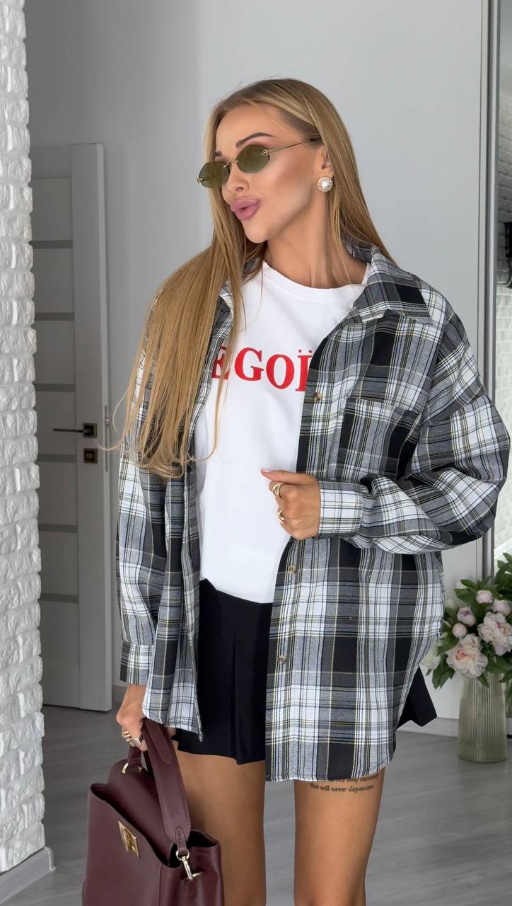 Stylová dámská oversize flanelová košile Urban Comfort